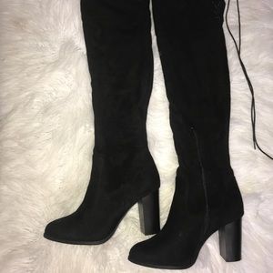 Black over the knee boots